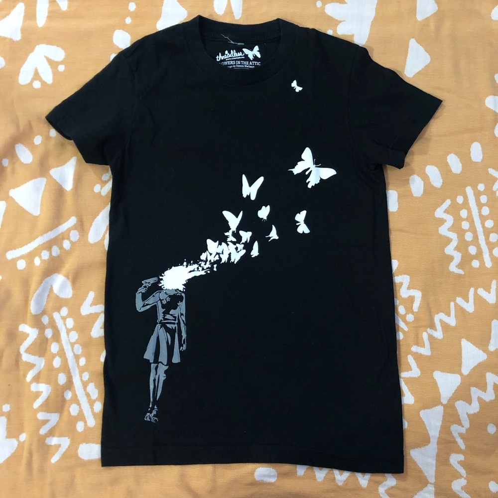 Threadless T-shirt Flowers in the Attic S vintage